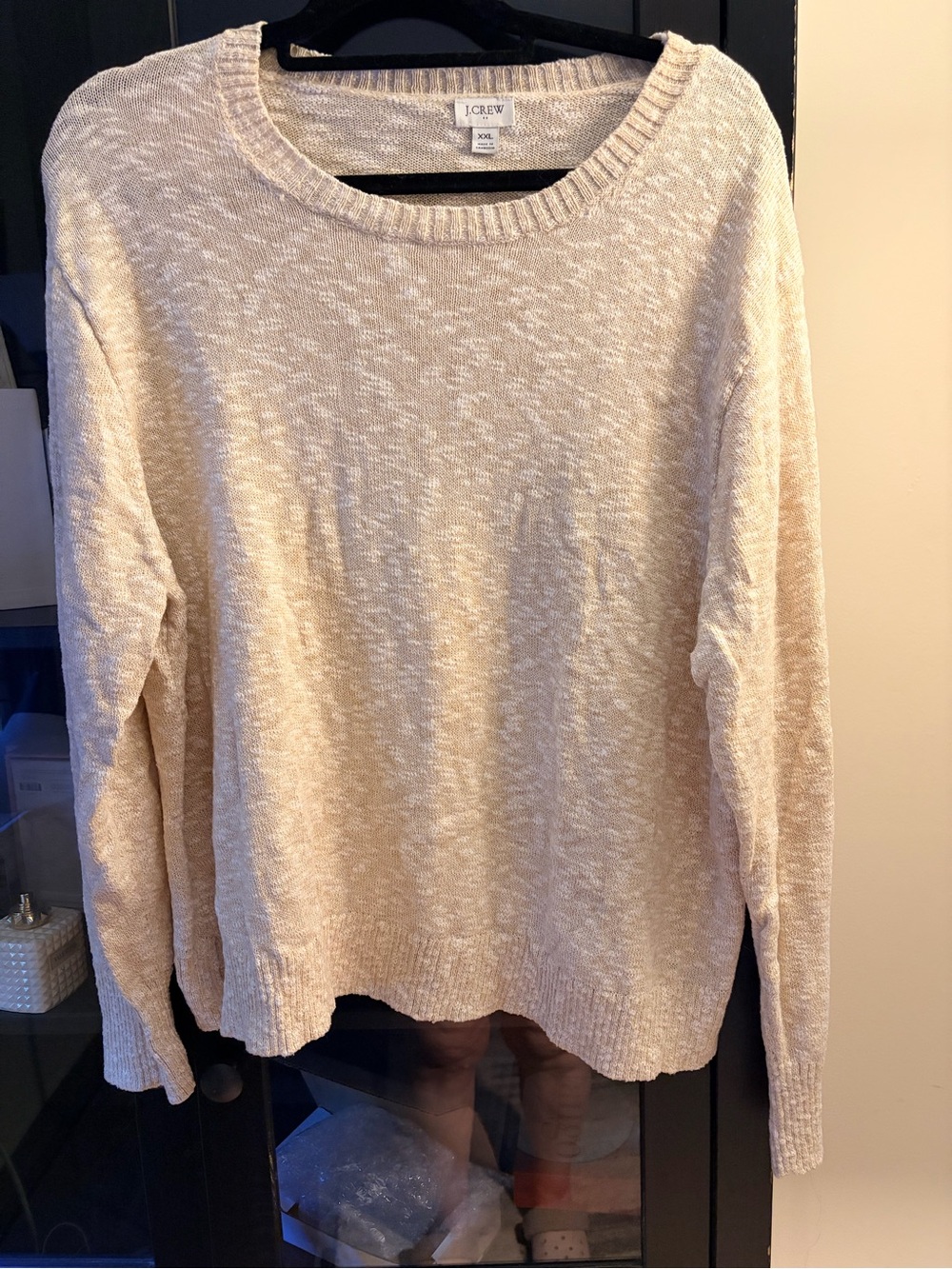 J. Crew Beige/Cream Marled Crewneck Sweater